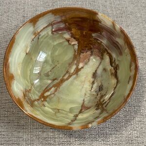 JiaJia Green and Brown Onyx bowl